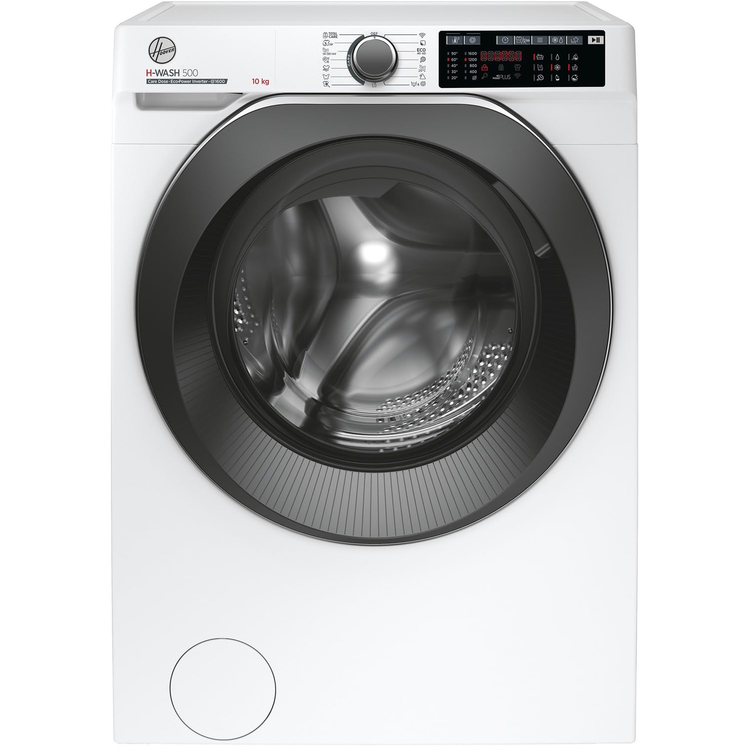 Hoover H-WASH 500 10kg Freestanding Washing Machine, 1400 RPM, A Rated, ECO‑Power Inverter Motor, hOn App, 60 Programmes, Care Dose, Power Care System, White, 60x59x85 cm ‑ HW 410AMC/1-80