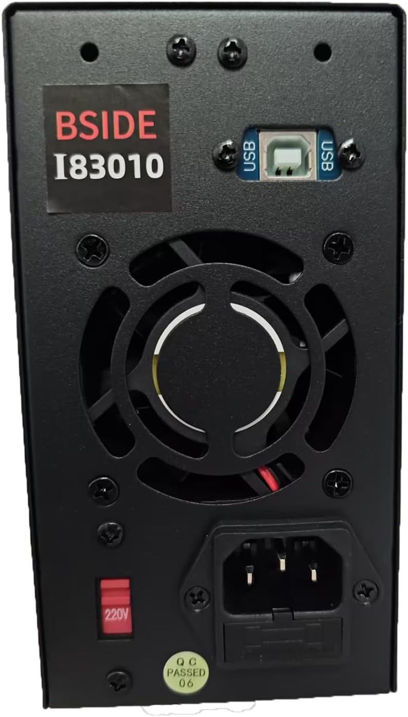 BSIDE Programmable DC Power Supply Variable 30V 10A 300W Regulated Switching Power Supply with 1mA Dual Fine-Tuning 4-Digit 6-Line Colour Display CA CC Mini Workbench Power Supply for Electronics Lab