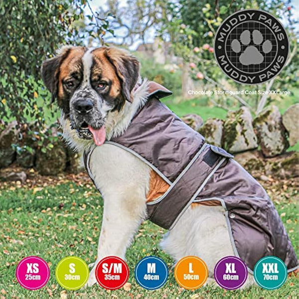 Ancol Muddy Paws All Weather Stormguard Coat . Chocolate.Size Medium ( length 40cm, girth 40-64 cm)
