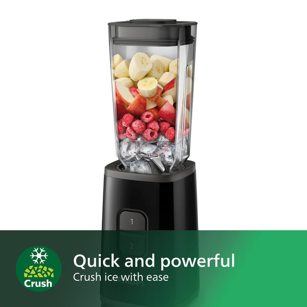 Philips Daily Collection Mini Blender and Smoothie Maker, 350W, 1L Jug, On-the-go Tumbler, Dishwasher Safe, Recipe App, 2 Speeds, Ice Crush, Quick