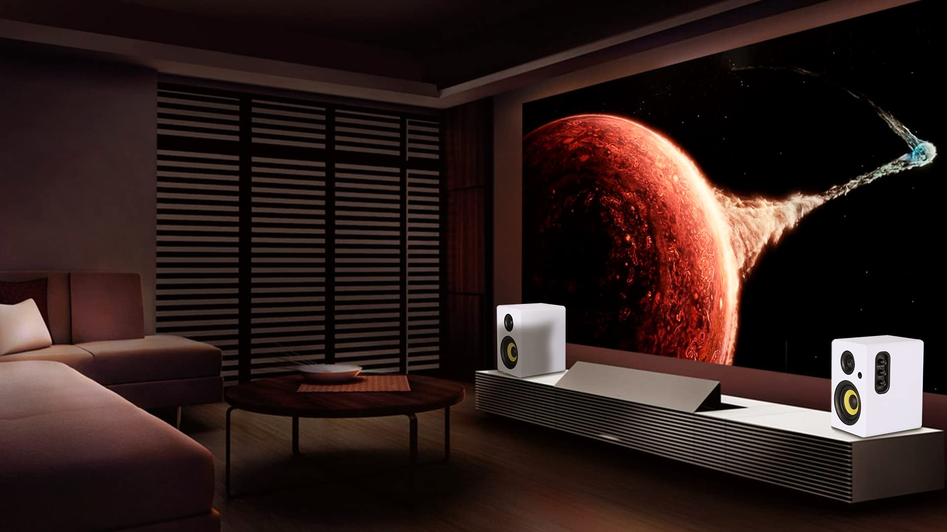 Sanyun SW208 3" Active Bluetooth 5.0 Bookshelf Speakers - 60W Carbon Fiber Speaker Unit - Built-in 24bit DAC - Dynamic 3D Surround Sound - 2.0 Computer PC Monitor Gaming Speakers (Pair, Black)