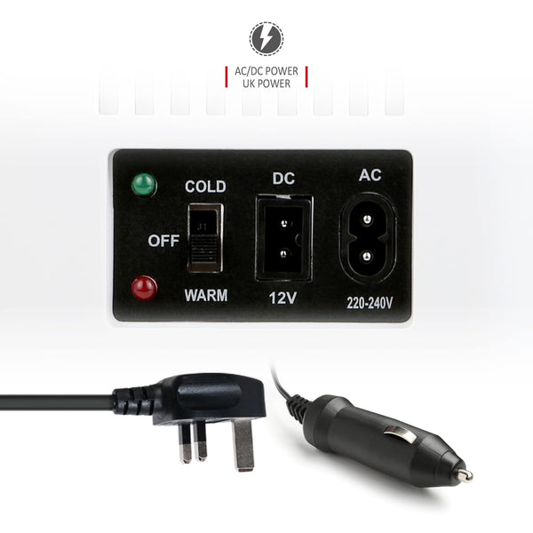 NETTA 5L Mini Fridge - Portable Small Fridge for Drinks, Snacks, Skincare - For Bedroom, Student Dormitory, Office With Cooling And Warming Function - AC/DC Portable – Black