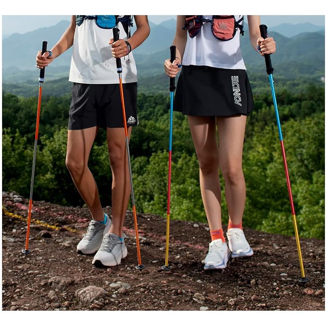 AONIJIE Trekking Poles Folding, Lightweight, Aluminum Hiking Poles,120cm Adjustable, Ultralight For Walking Running Sticks Send 2pc Pair (120)