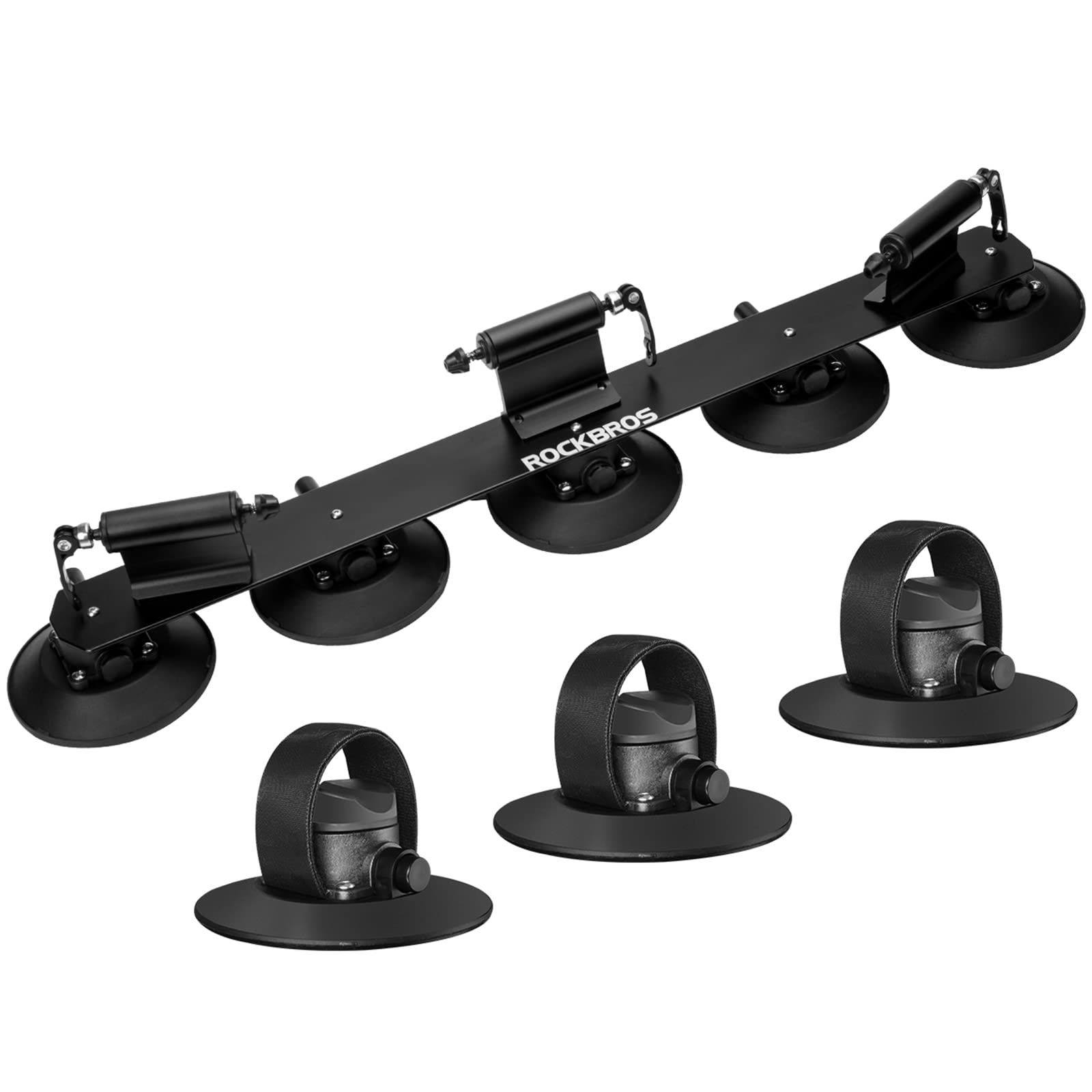 ROCKBROS Suction Bike Rack Car Roof Bike Rack Bicycle Carriers for Cars Roof Bicycle Holder Roof Mounted Quick Release Aluminium Alloy with Sucker
