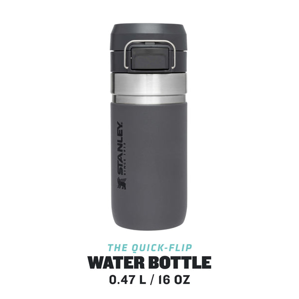 STANLEY Quick Flip Stainless Steel Water Bottle 0.47L - Keeps Cold For 7 Hours - Leakproof - BPA-Free Thermal Flask - Dishwasher Safe - Cup Holder Compatible