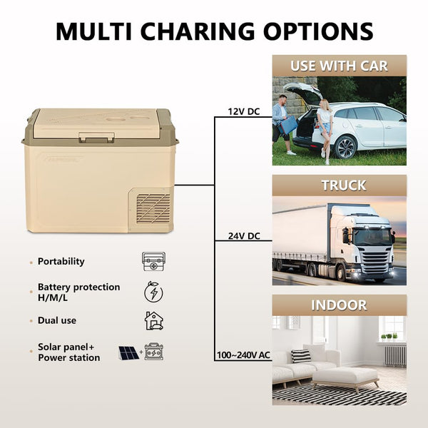 Alpicool X50 50L Car Fridge Freezer Portable Compressor Car Refrigerator 12/24V Electric Cooler for Camping, Road Trip, Picnic, Down to -20℃