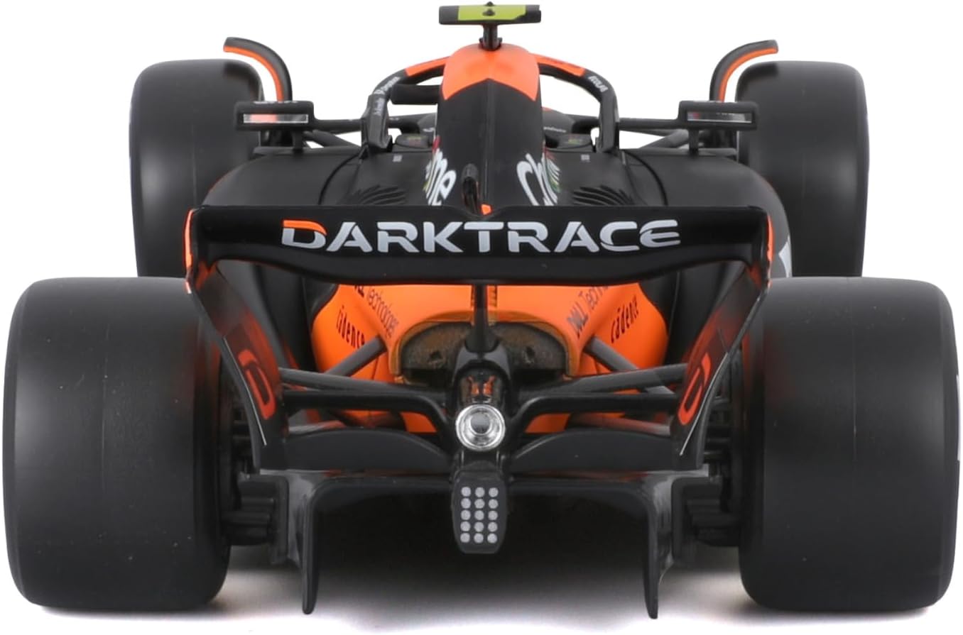 Bburago F1 Formula 1 MCLAREN MCL38 (2024) WITH HELMET- NORRIS - 1:24 Scale - Incredibly Detailed Die-Cast Replica Collectible Race Car Model