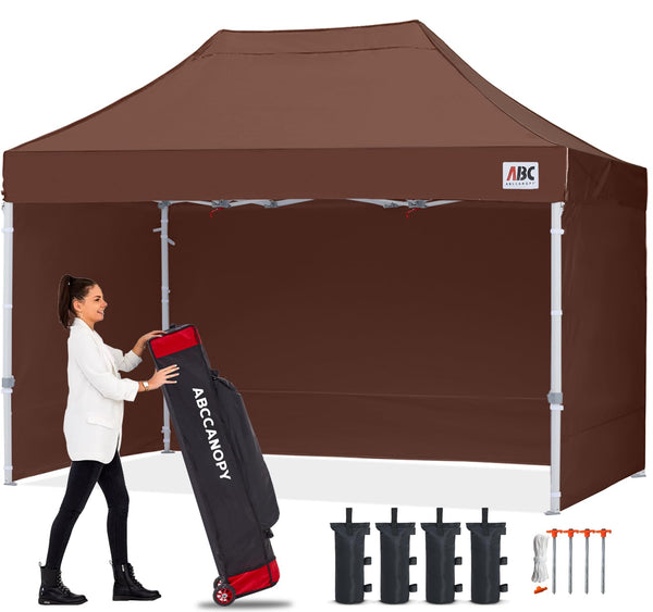 ABCCANOPY 3x6M Pop Up Gazebo Canopy Commercial Tents Market stall with 4 Removable Sidewalls and Roller Bag Bonus 4 Weight Bags (Grey)