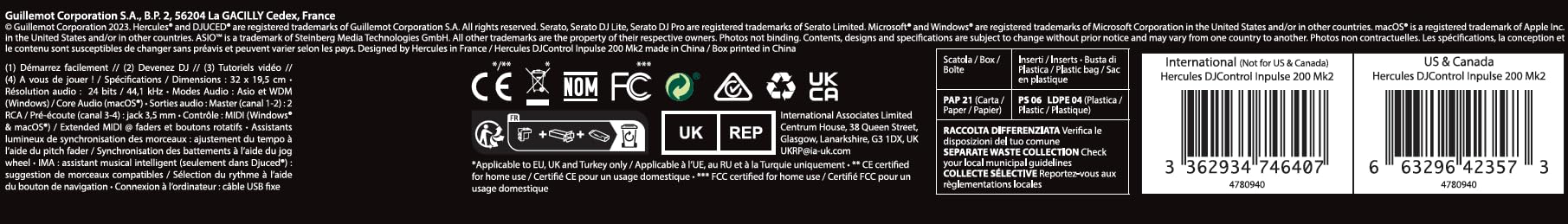 Hercules DJControl Inpulse 500 2-Deck USB DJ Controller for Serato DJ and DJUCED