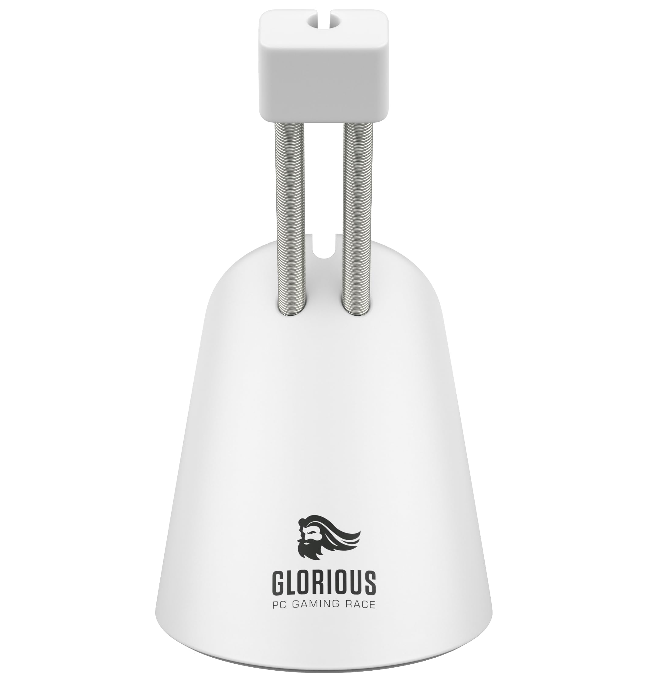 Glorious Gaming Mouse Bungee - Cable Management for all Gaming Mice, Eliminates Drag, Adjustable Arm, Premium Build Quality, Rubber Grip Base, Rubber Clip for Different Cable Sizes - White