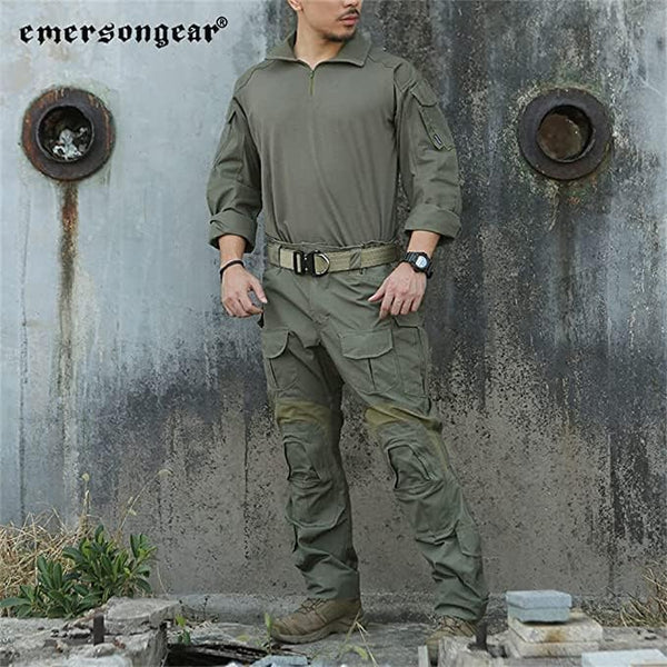EMERSONGEAR Men's Tactical Shirt,Gen3 Airsoft Combat Army Paintball Quick Dry Long Sleeve BDU T-Shirt Top