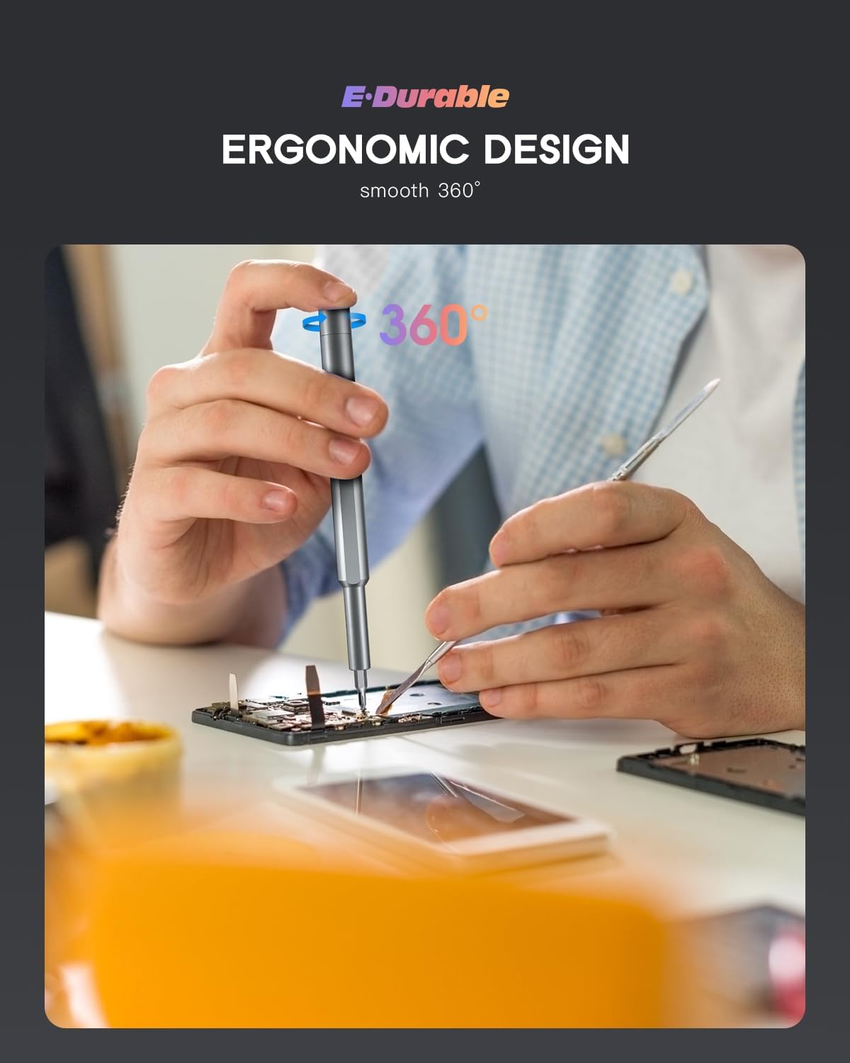 E·Durable 4pcs VDE Screwdriver Set, Magnetic Insulated Screwdriver Set to 1000v, Multifunctional Tool Kit Chrome Vanadium Screwdrivers TPR Handle for Home and Professional Use, Red