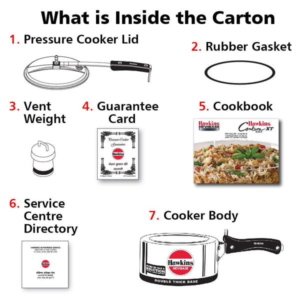 Hawkins Hevibase Induction Compatible Pressure Cooker, 2 Litre, Silver (IH20)