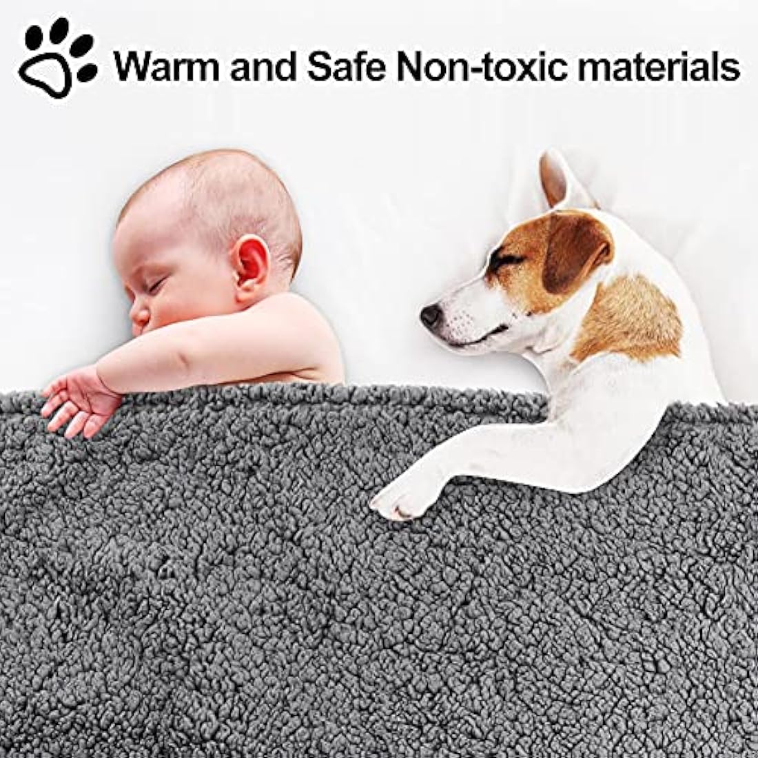 Onarway Waterproof Dog Blanket Washable: Protects Sofa/Bed/Car Seat from Spills & Scratches - Cozy Sherpa Fleece Puppy Throw for Furniture Conscious Pet Owner (XX Large 145x215cm)