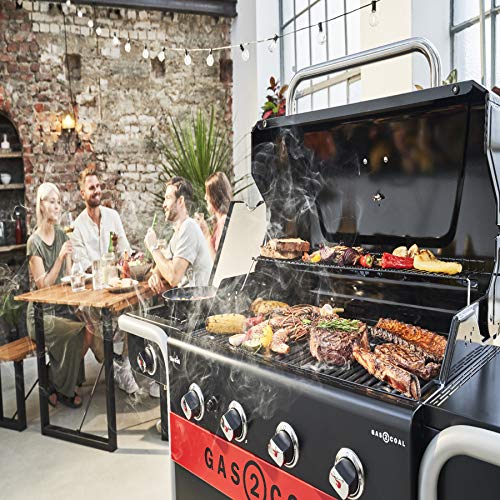Char-Broil Gas2Coal 440 Hybrid Grill Gas Barbecue, Black
