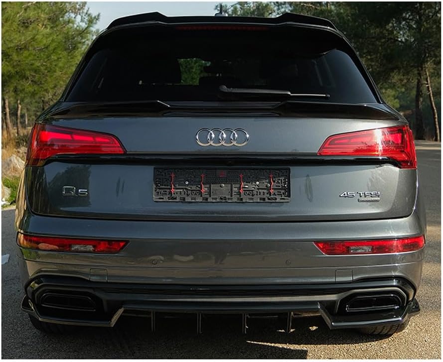 Oneway Roof Spoiler (Cap) compatible with Audi Q5 (FY) S-Line Facelift 2020-2024 excl. Sportback - Gloss black