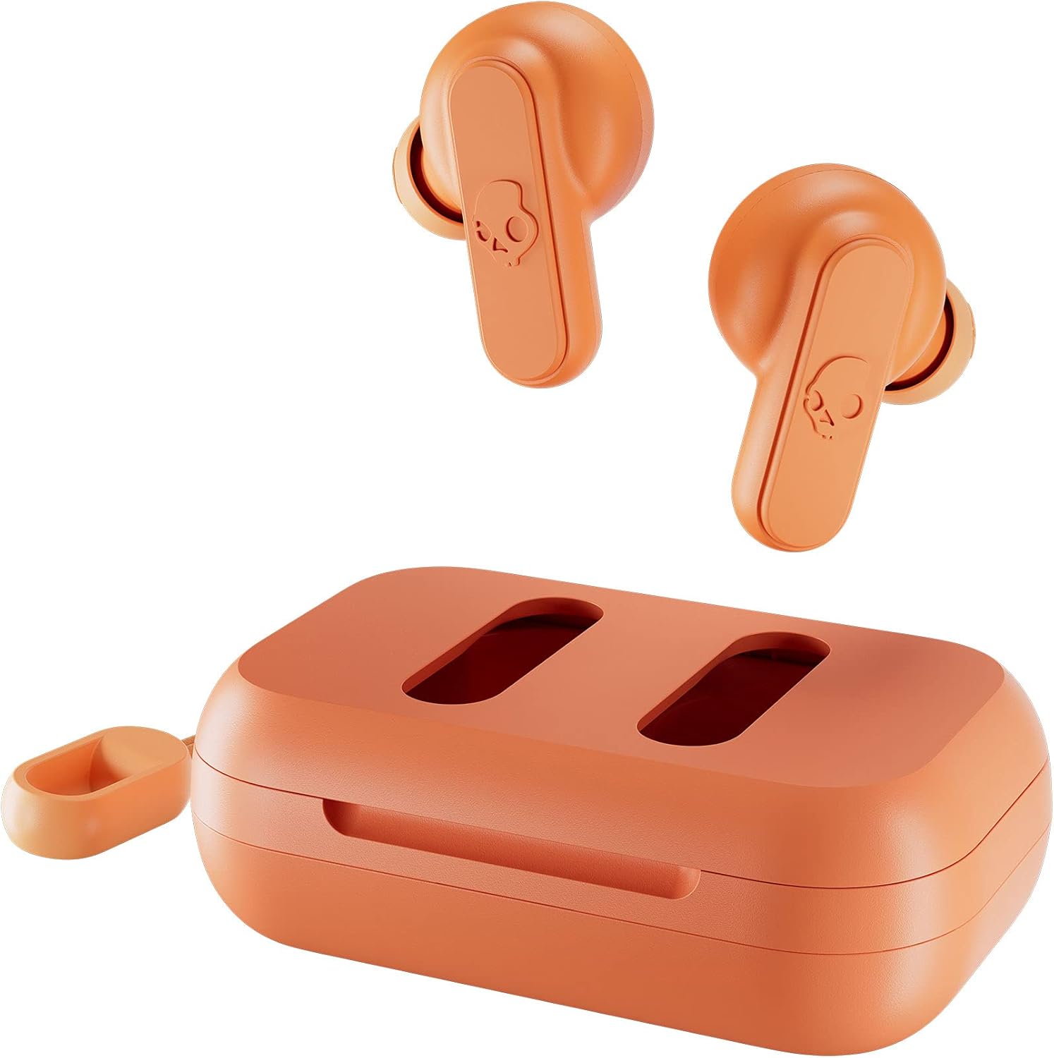 Skullcandy Dime In-Ear Wireless Earbuds, 12 Hr Battery, Microphone, Works with iPhone Android and Bluetooth Devices - Orange