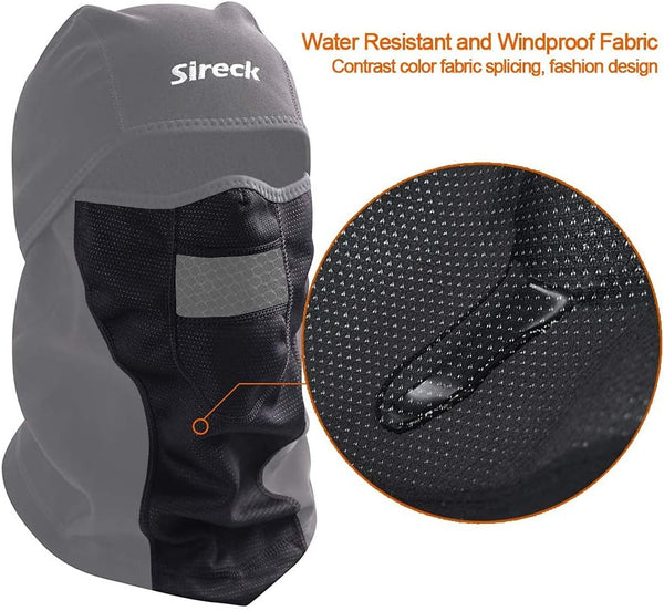 Sireck Cold Weather Balaclava Ski Mask, Water Resistant and Windproof Fleece Thermal Face Mask, Hunting Cycling Motorcycle Neck Warmer Hood Winter Gear for Men Women