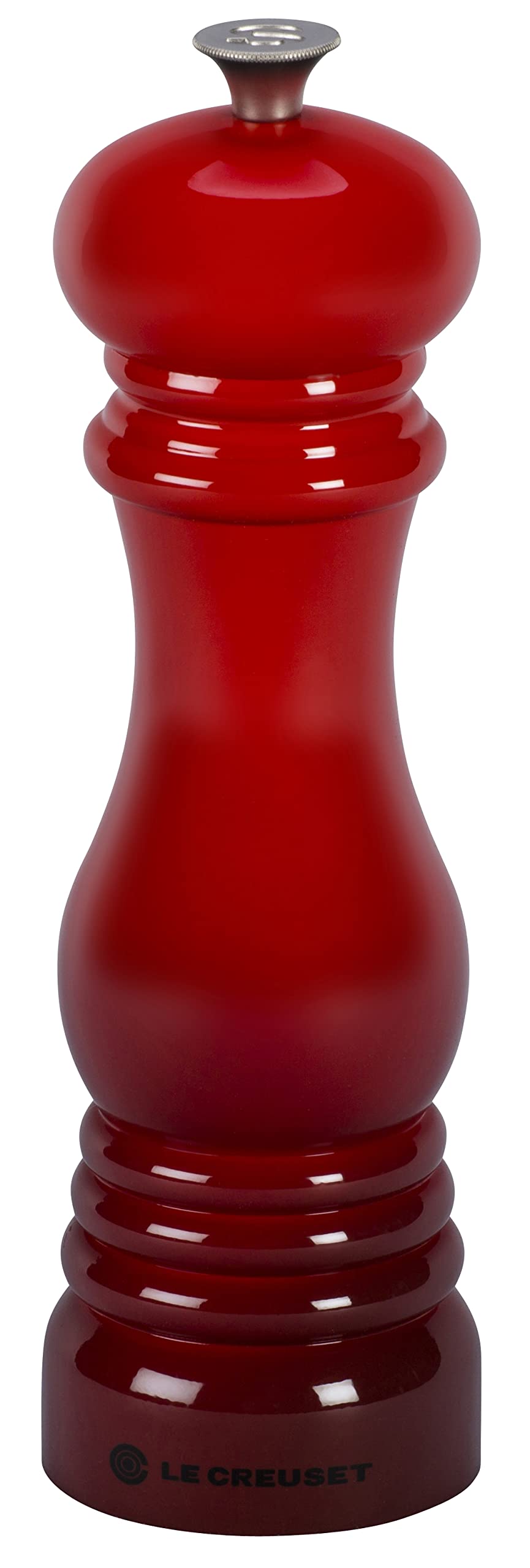 Le Creuset Classic Adjustable Pepper Mill Grinder, Chip-resistant ABS Plastic, Anti-Corrosion, 40g, 21 cm, Bamboo, 44001214080000