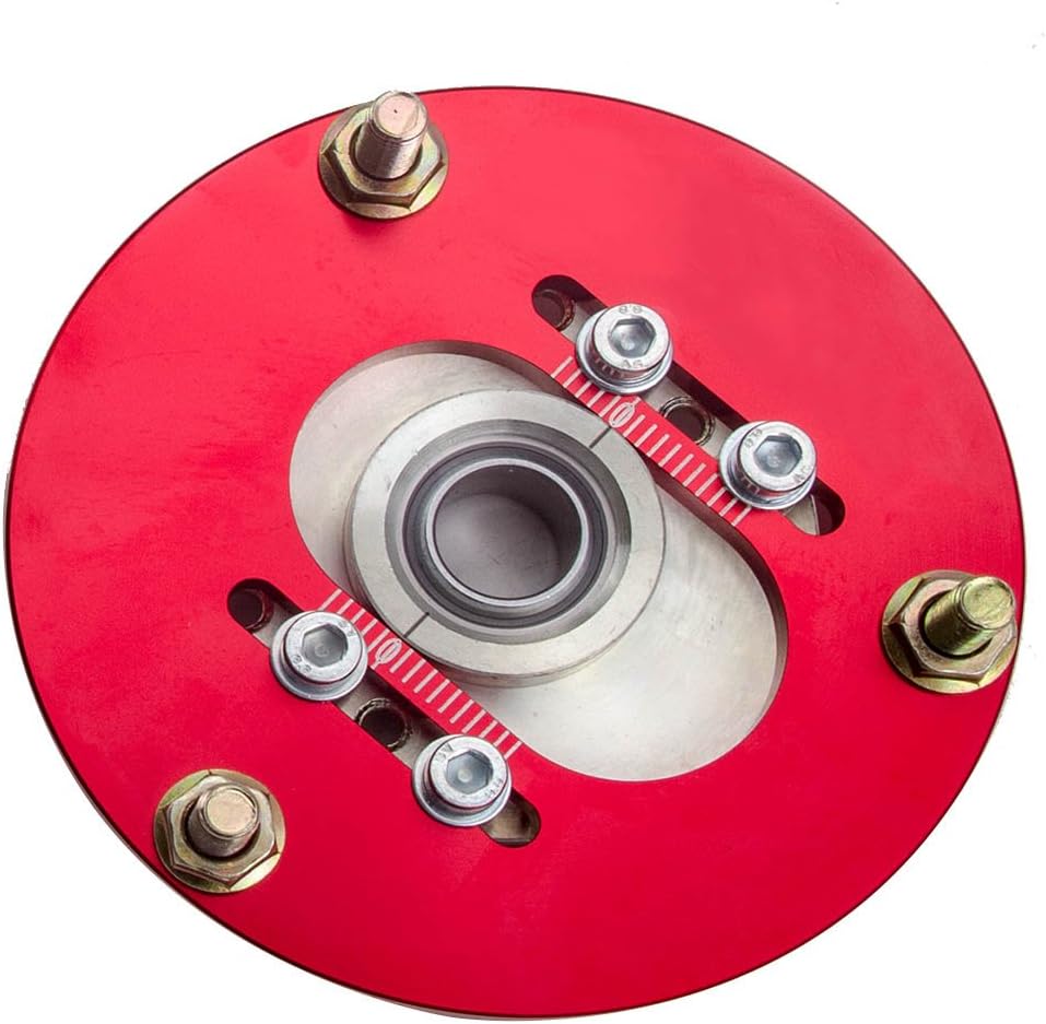 maXpeedingrods Front Camber Plates Coilovers for BMW E36 1991-1998 316i 318i 323i Top Mounts Red