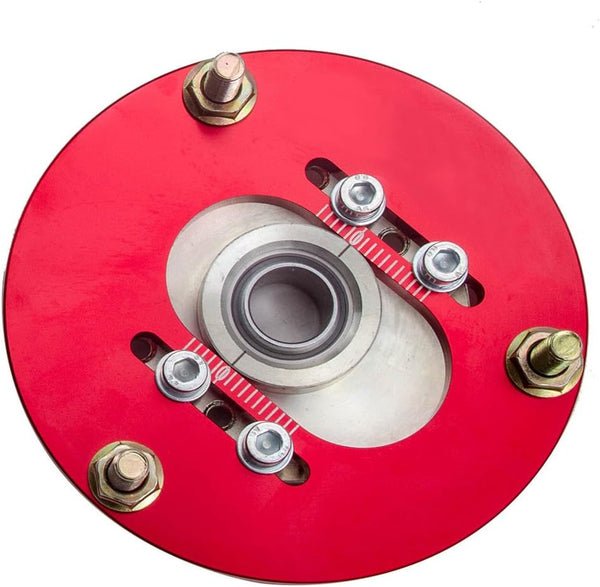 maXpeedingrods Front Camber Plates Coilovers for BMW E36 1991-1998 316i 318i 323i Top Mounts Red