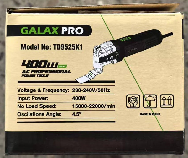 GALAX PRO Oscillating Tool, 400W Multifunction Tool,6 Variable Speed - Oscillating Vibration Angle 4 Degrees,Quick Change System with 30 PCS Accessories for Cutting, Sanding and Grinding