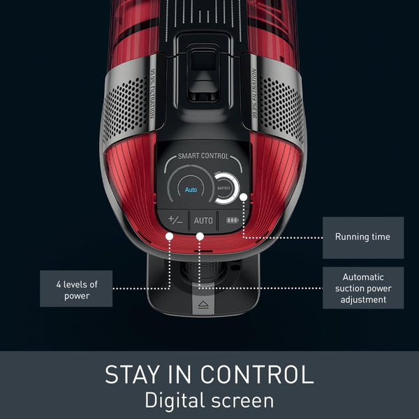 Tefal Cordless Stick Vacuum Cleaner X-Force 12.60 – 45 min Runtime, Handheld & Flexible Vacuum Cleaner, Pet & Car Tool, Red, TY98A2GO