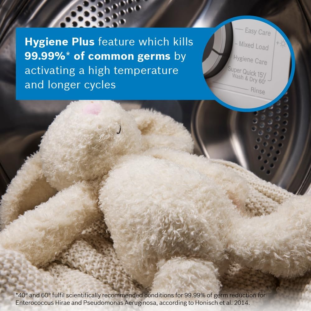 Bosch WGG24400GB Series 6, Free-Standing Washing Machine, Front Loader, A Rated, 1400 rpm, Iron Assist, Speed Programme, 9 kg, White