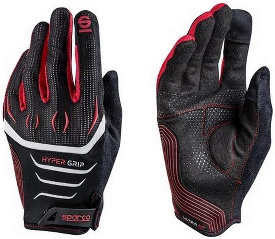 SparcoGaming Hypergrip breathable gaming glove, Black/Red, size 12