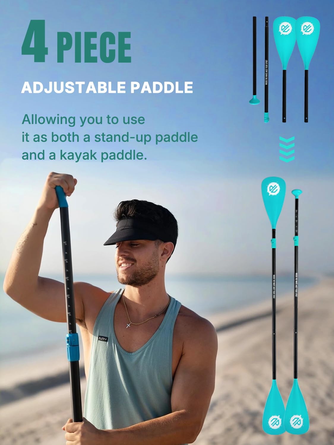 Niphean Inflatable Paddle Boards for Adults with All Accessories, 320cm Stand Up Paddle Board for All Skill Levels, SUP with 200kg Weight Capacity for 2 People, Inflatable Paddleboard with Seat