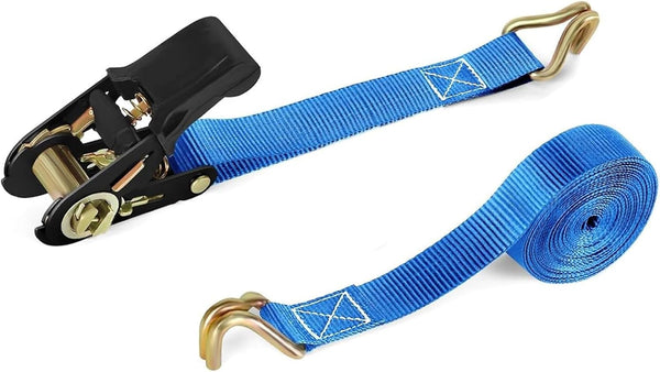 VINSPIRE Ratchet Straps with Hook– 6M x 25MM Heavy Duty Tie Down Straps with Cam Buckle for Cargo, Trailer, Car, Motorcycle, Household