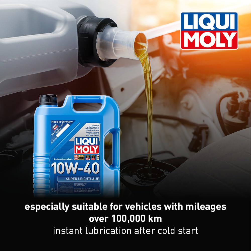 LIQUI MOLY Super Leichtlauf 10W-40 | 5 L | Synthesis technology motor oil | SKU: 9505
