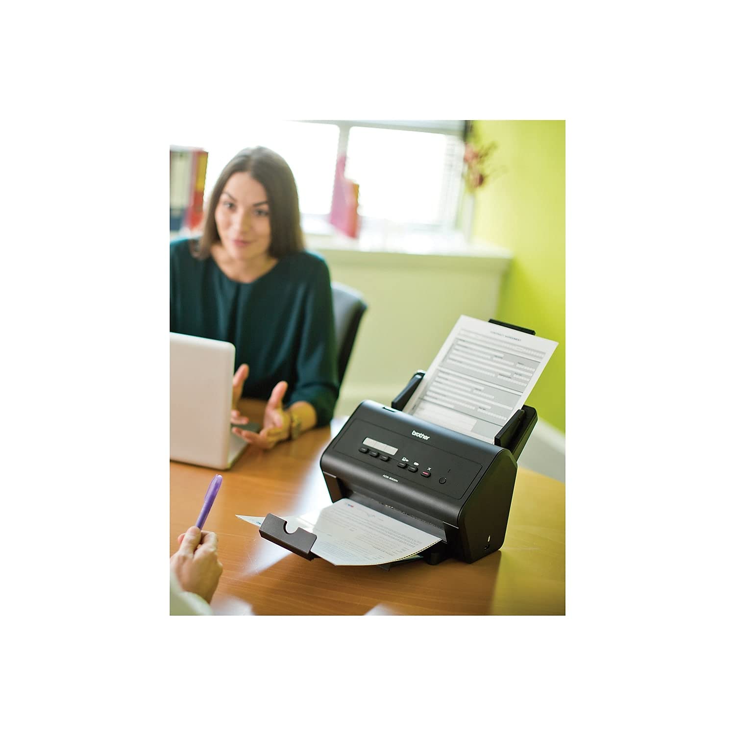 Brother ADS-4300N Desktop Document Scanner |SuperSpeed USB 3.0 |Double-sided |Advanced Image Capture, UK Plug