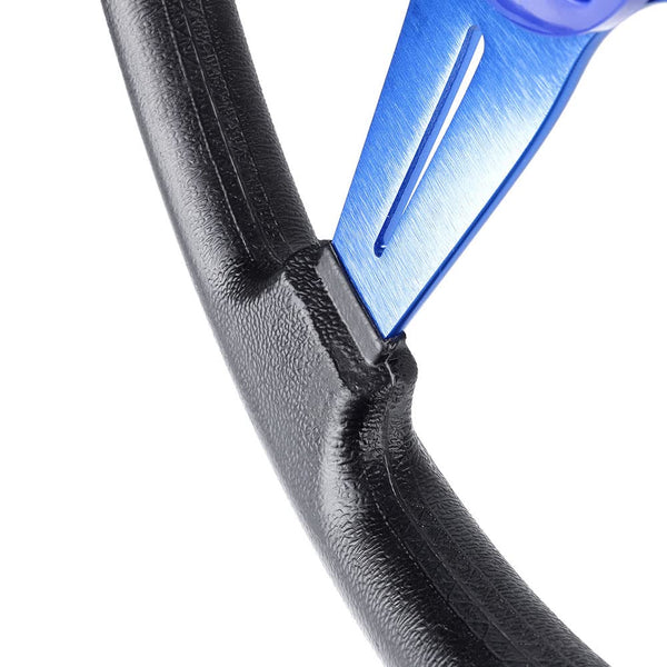 YEHICY Auto Racing Flat Steering Wheel with Purple Spokes 350mm 13.8”6 Bolts Grip Vinyl Leather Universal Simulation Game Steering Wheel For Logitech G29 G920 G923