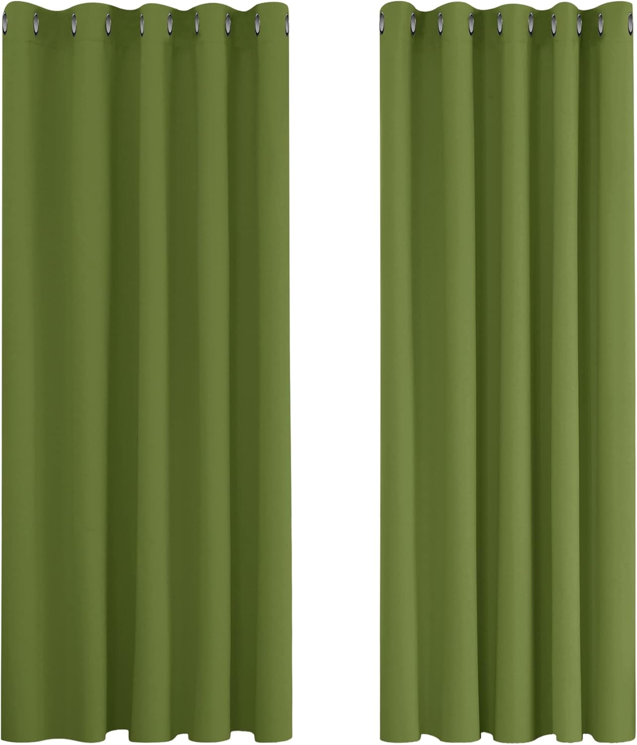 Deconovo Blackout Curtains Eyelet Super Soft Thermal Insulated Ring Top Blackout Curtains for Nursery 46 x 54 Drop Inch Dark Grey 2 Panels