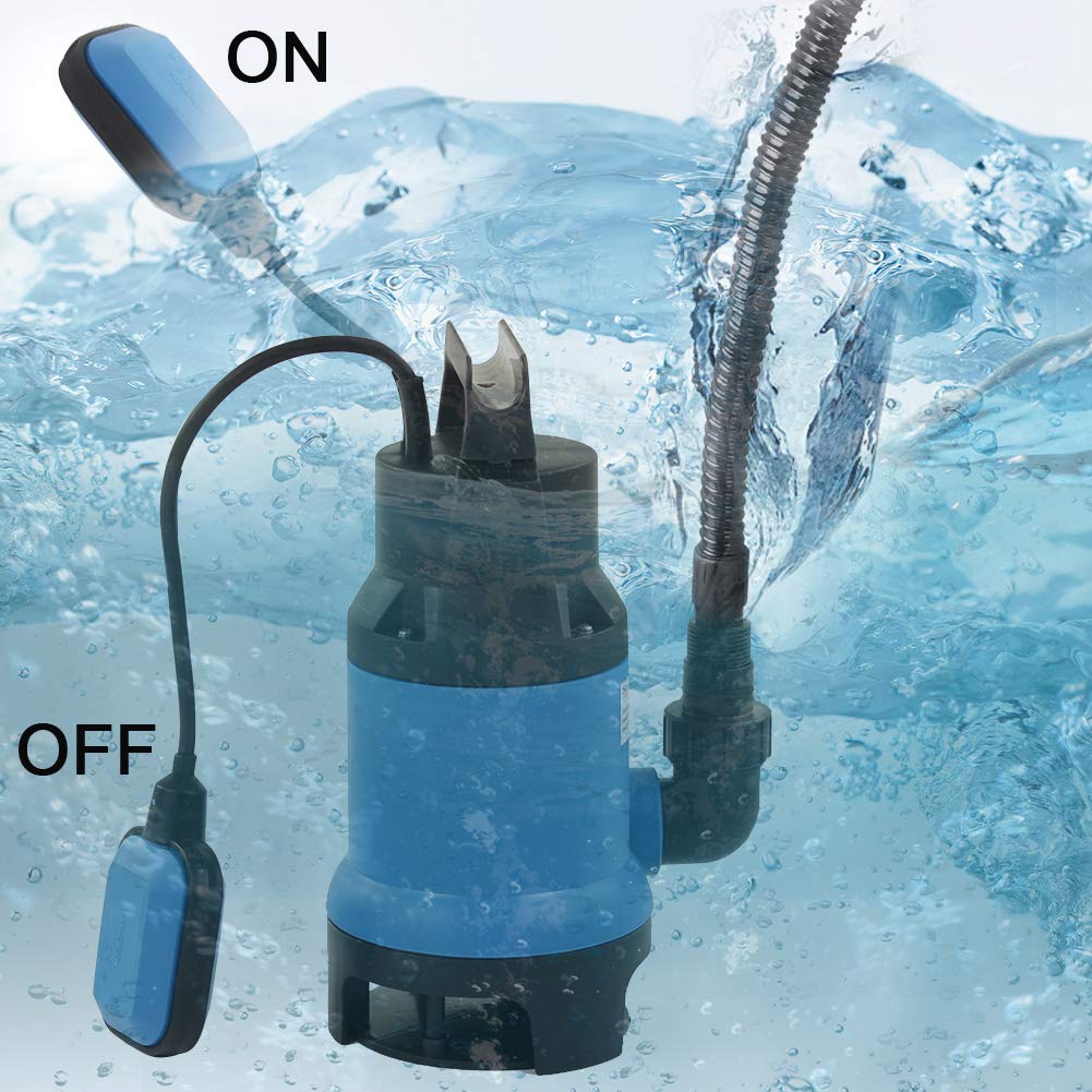 400W 7500L/H Submersible Water Pump with Hose, Water Pump to Empty Hot Tube with 10M Hose, Float Switch for Clean Dirty Water Garden Pond Pool Flooded Cellars