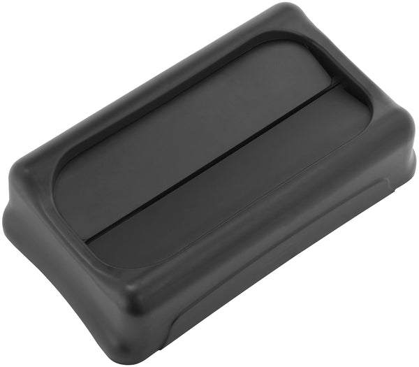 Rubbermaid Commercial Products Slim Jim Swing Lid Black FG267360BLA
