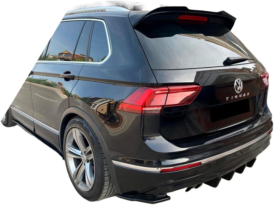 Oneway Rear Side Diffusors compatible with Volkswagen Tiguan II Standard/R-Line 2016-2020 - Gloss black