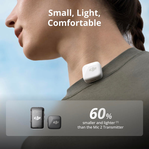 DJI Mic Mini Transmitter (Infinity Black), Wireless Lavalier Microphone, Ultralight, Detail-Rich Audio, OsmoAudio, Noise Cancelling, Clip On Bluetooth Phone Microphone for Camera/iPhone/Android
