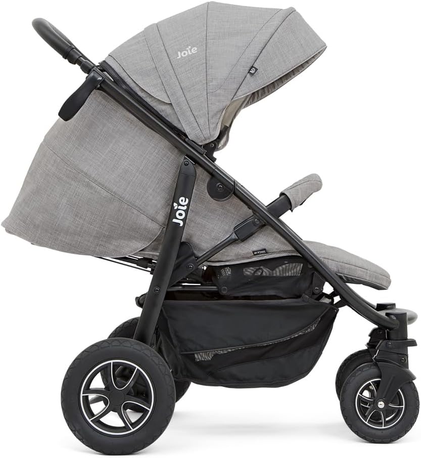 Joie Mytrax Flex™ 3in1 Multi-Mode Stroller/Pushchair with Raincover - Suitable from Birth to 4 Year (0-22kg). 3 Strollers in 1 with a one Hand Flash fold, Grey Flannel Fashion