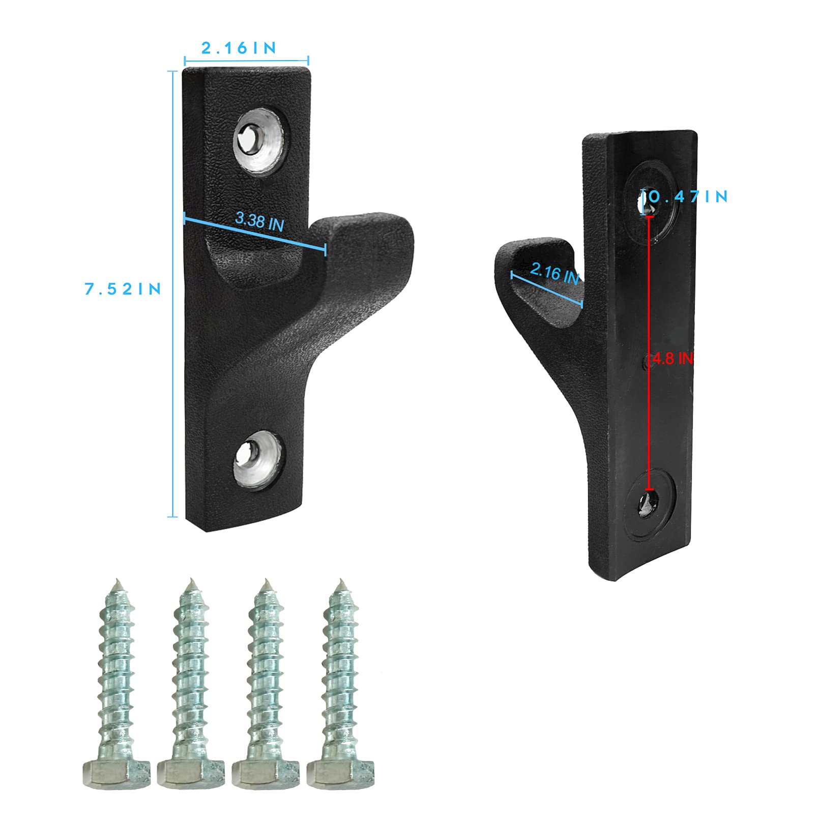 Aoneky Wall Mounted Barbells Rack Holder - Horizontal Steel Barbells Hanger Storage Equipment for Home Gym Fitness Exercise