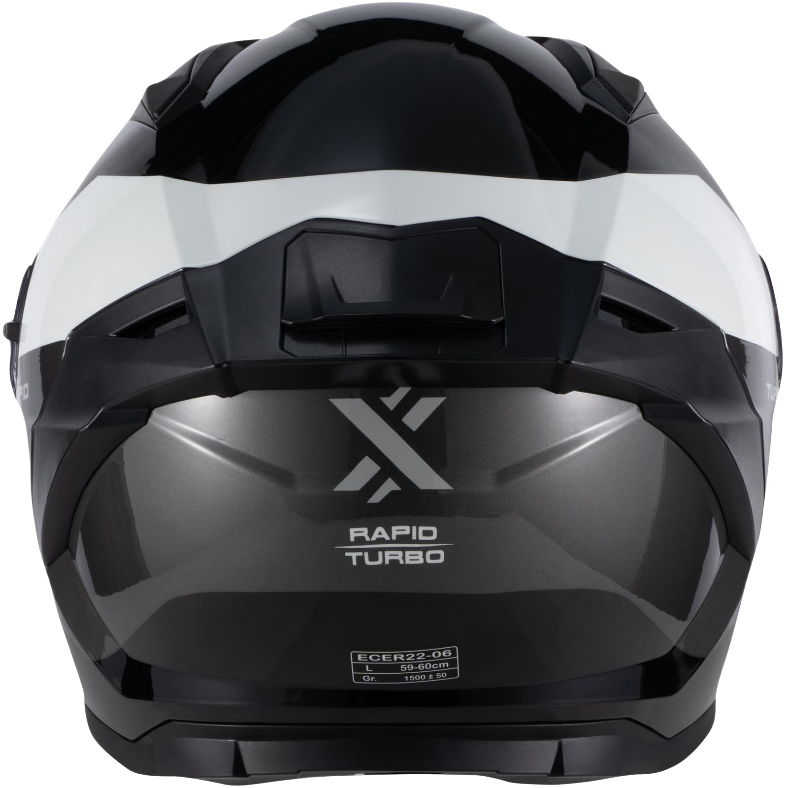 Shox Rapid Turbo Motorcycle Helmet ECE 22.06 Approved Unisex Full Face Street Motorbike Protective Crash Lid for Sport Touring and Road Bike Riding