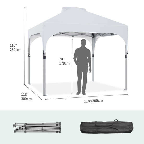 YITAHOME 2.5x2.5M Instant Heavy Duty Pop Up Gazebo, Waterproof Folding Garden Camping Party Tent Canopy Marquee with Roller Bag for Patio Markets Beach