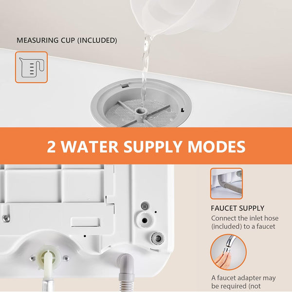 Karlxtom Table Top Dishwasher 6 Programs Mini Dishwasher with Touch Control, Auto-drying, Baby Care & Fruit Wash, Perfect for Small Families, Couples