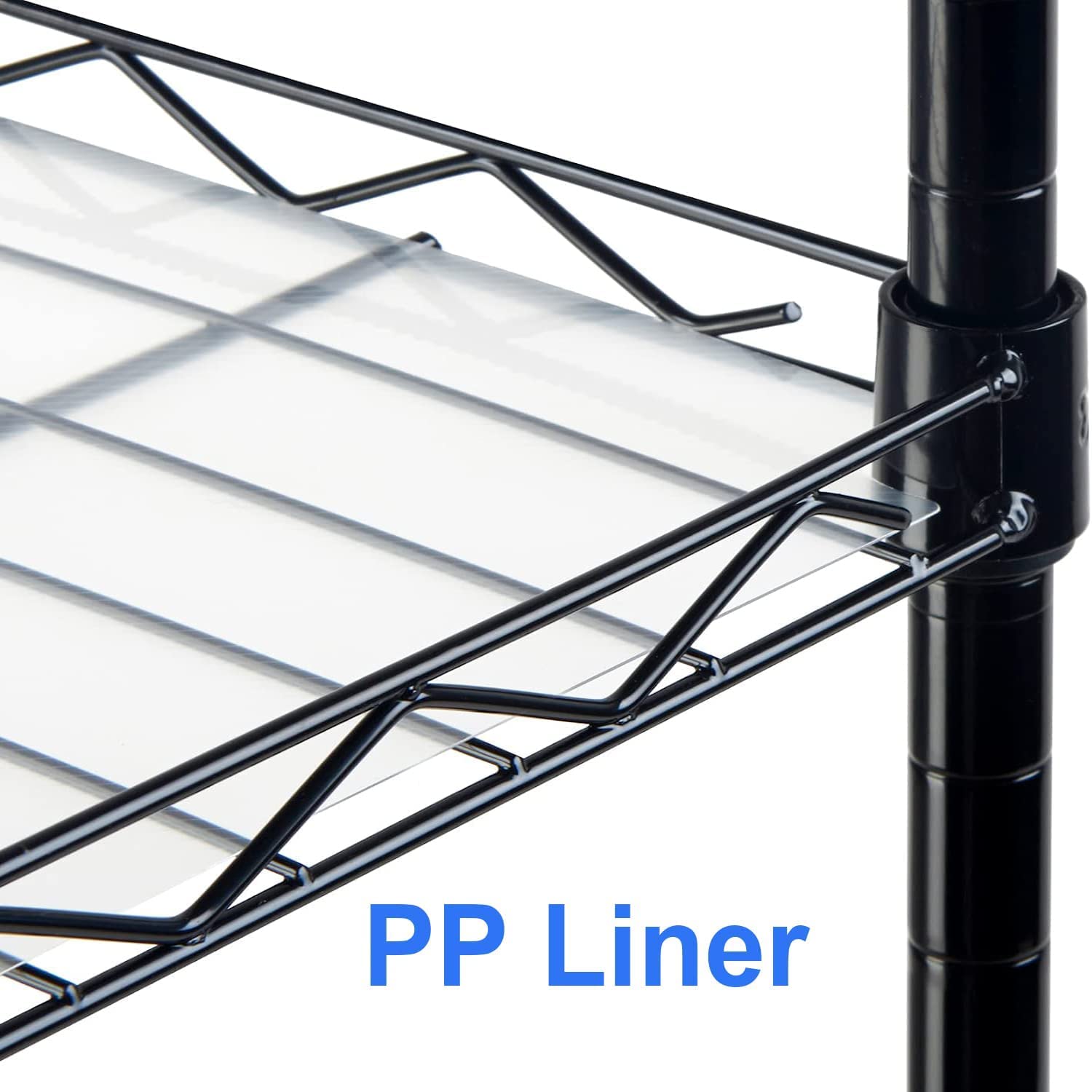 FTEYUET 6-Tier Metal Shelving Unit, Wire Shelving Unit, Kitchen Storage Unit Shelving Units for Storage, Heavy Duty Standing Shelf Units Shelves for