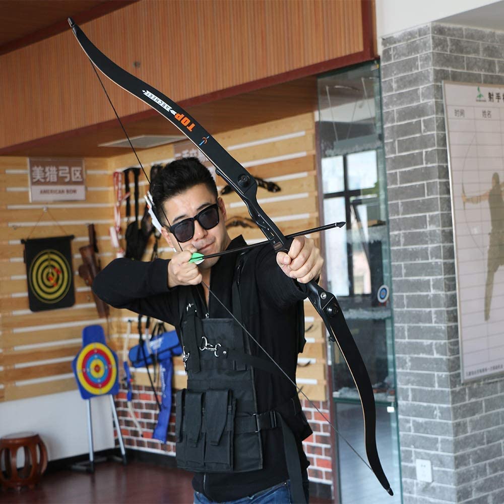 Huntingdoor 56" Takedown Recurve Bow Kit Adults Longbow 30-50 lbs with Archery Accessories Aluminium Alloy Riser Archery Set for Target Practice