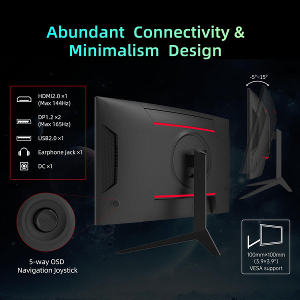 KTC Flat 32 Inch Monitor, QHD 1440P 2K@100Hz IPS Large Computer Monitor, Ultra Thin Bezels, Anti-Blue Light, HDR10, 103% sRGB, 86% DCI-P3, 350 Nits, 3ms MPRT, Adaptive Sync for Working and Gaming