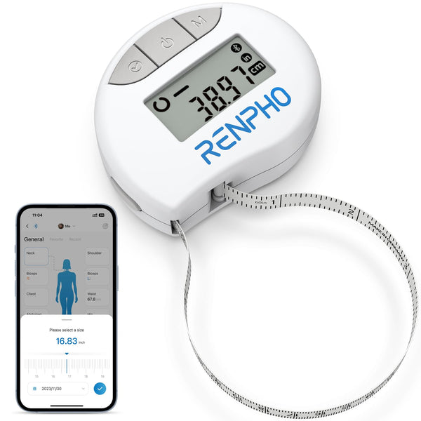 RENPHO Scales for Body Weight, Digital Bathroom Scales with High Precision Sensors, Bluetooth Weighing Scales Body Composition Monitors with App, Elis 1