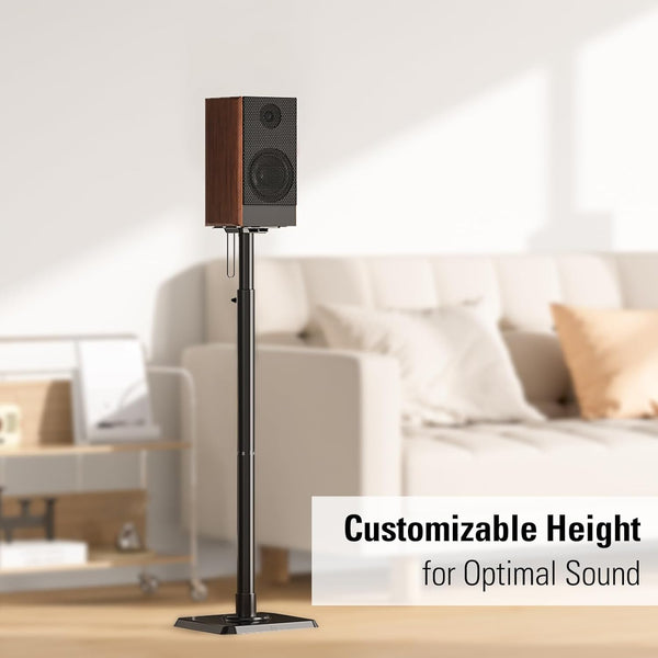 Mounting Dream Speaker Stands Height-Adjustable for Satellites up to 5 kg, Set of 2 Floor Stands
