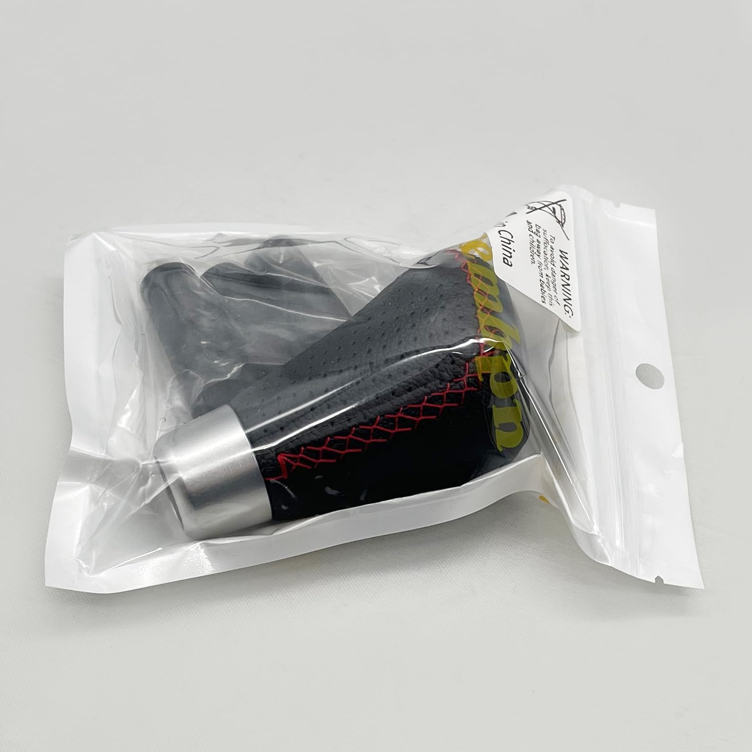 Car Gear Shift Knob 5 Speed, Universal Leather Gear Shift Lever, Manual Shift Lever Stick Cover with 3 Hoses 8mm 10mm 12mm Suitable for Most Manual Automotive Vehicles